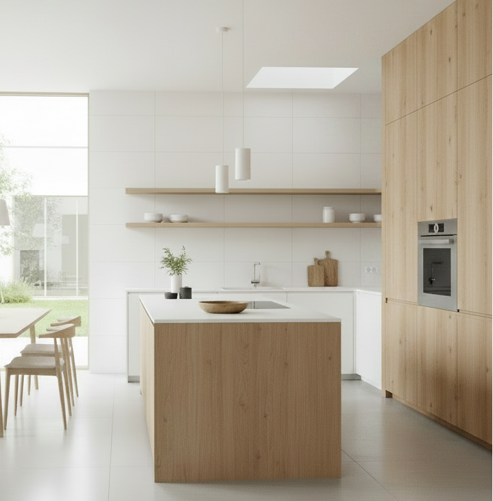 Cocina - pared derecha en madera
