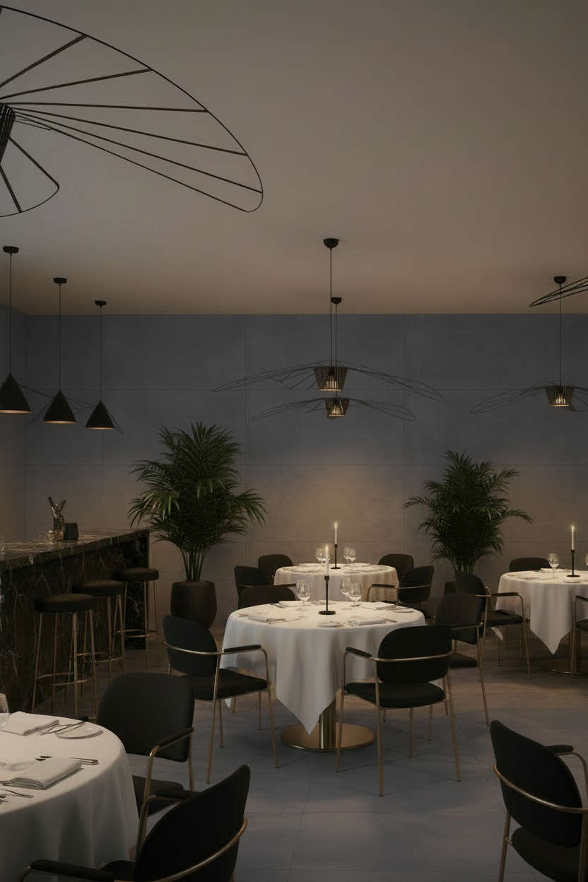 Cappa Anthracite 60x120 - Restaurante vertical tono correcto