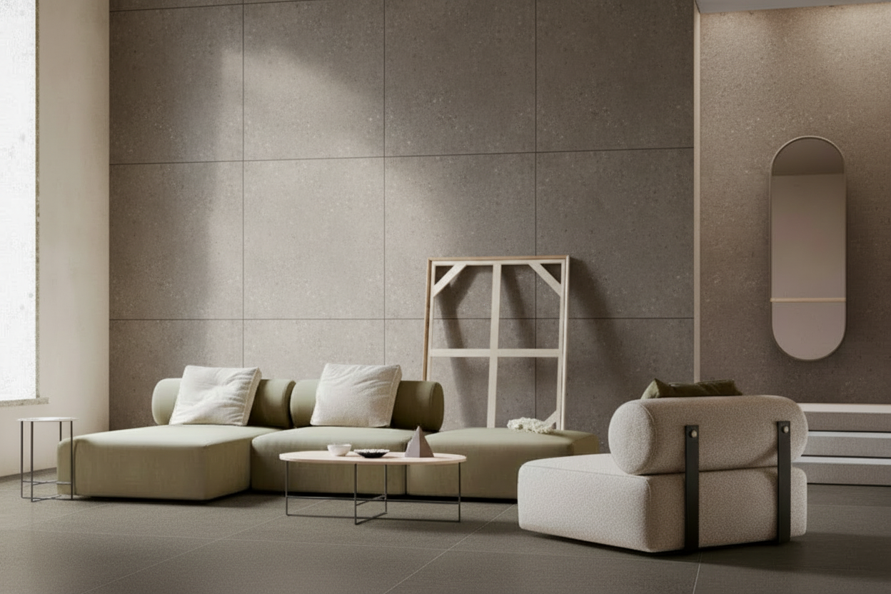 Salón - pared Cement Stone Dark Grey