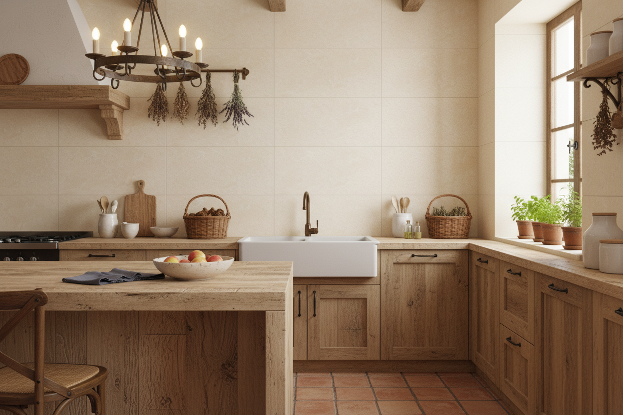 Way Marfil 30x60 - Cocina r√∫stica de finca